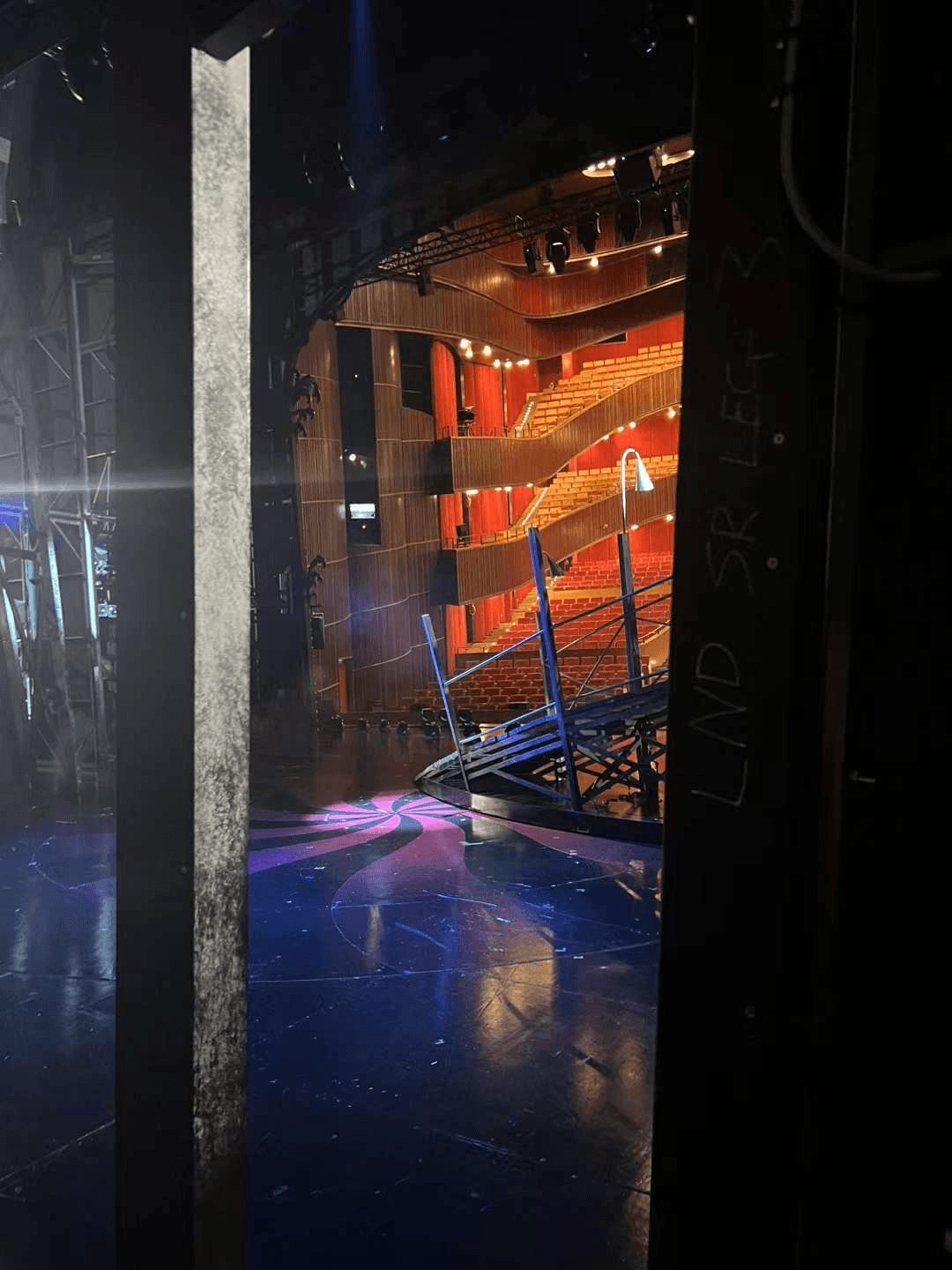 Backstage work for an international touring musical